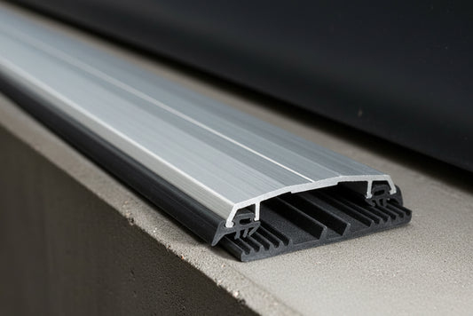 Aluminium H joiner with rubber seals for polycarbonate sheets