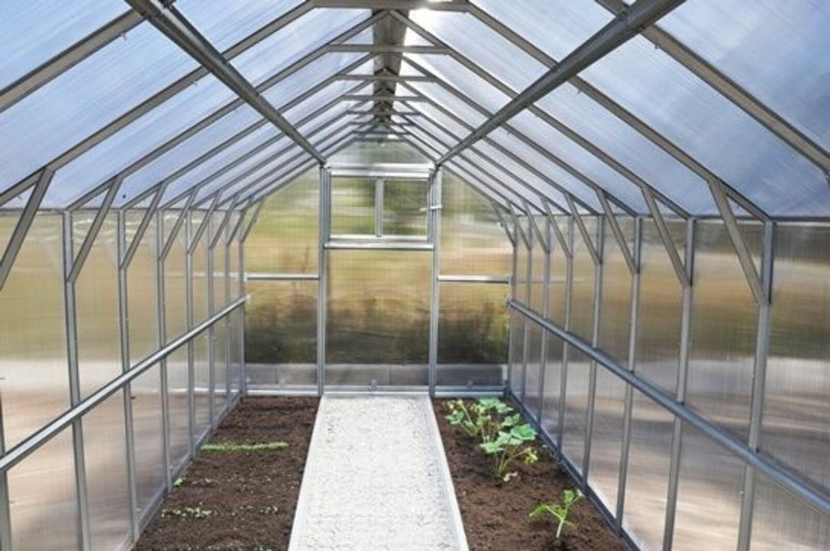 Polycarbonate Greenhouse "House" (6mm sheeting) Arches 50cm apart