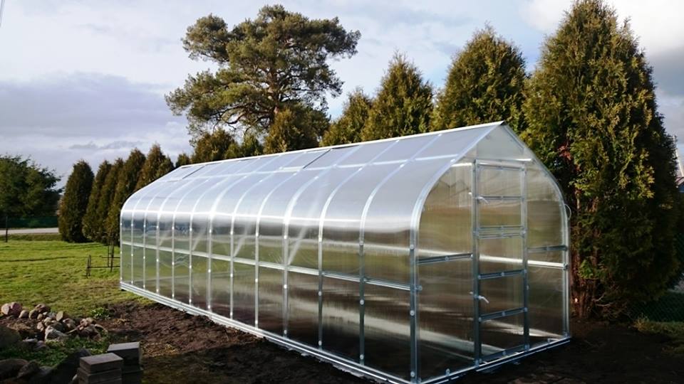 Polycarbonate Greenhouse "RAINDROP" Arches 66cm apart