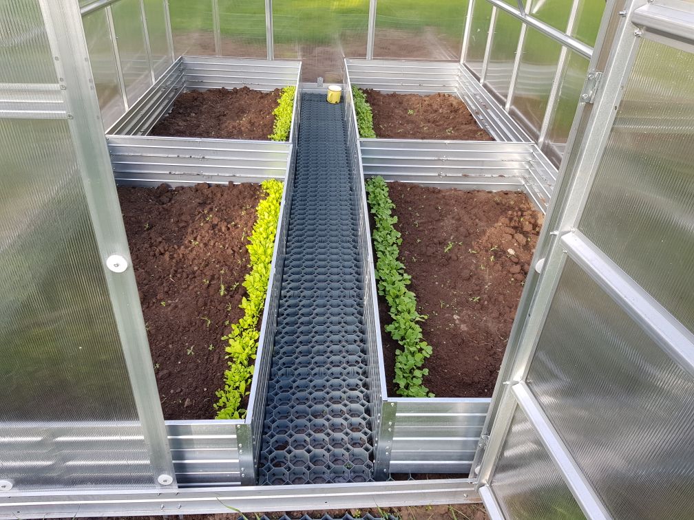 Galvanised steel seed/flower beds