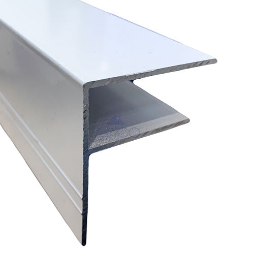 Aluminium F profile endstop 210cm long