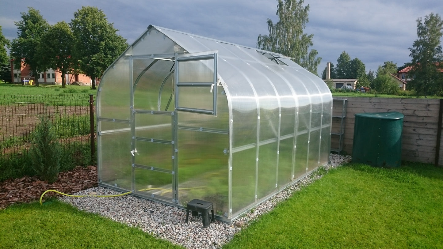 Polycarbonate Greenhouse "RAINDROP" Arches 66cm apart