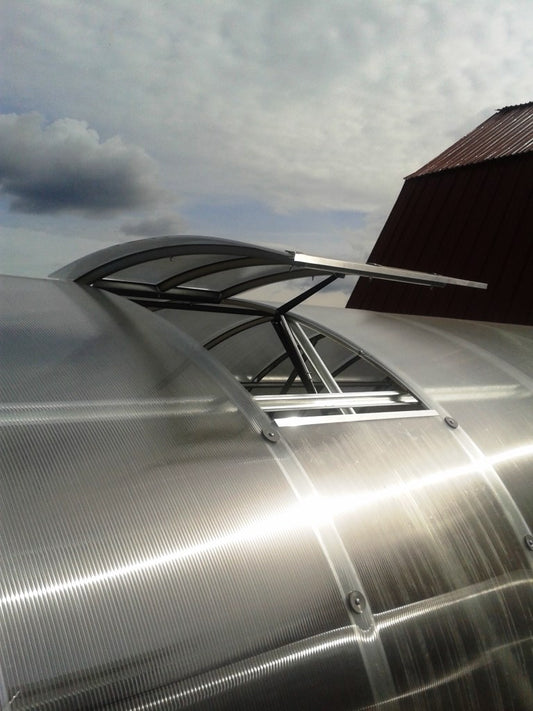 Greenhouse roof window