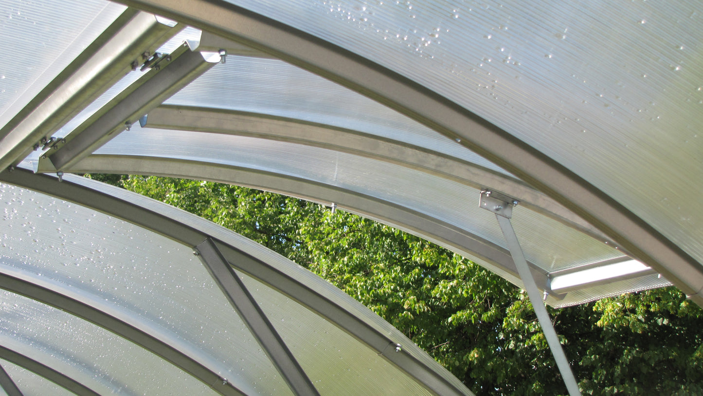 Greenhouse roof window